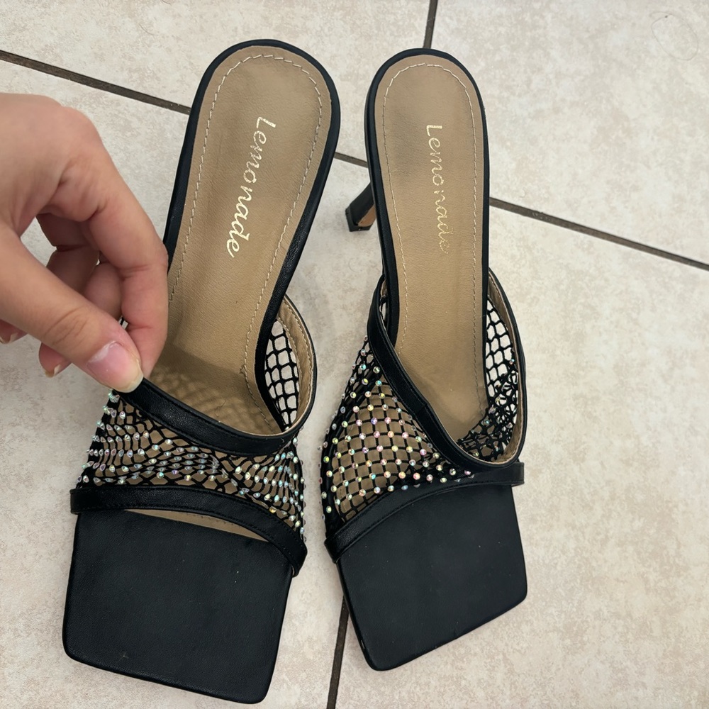 Mesh stiletto heel